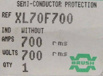NEW BRUSH XL70F700 FUSE 700A 700VAC