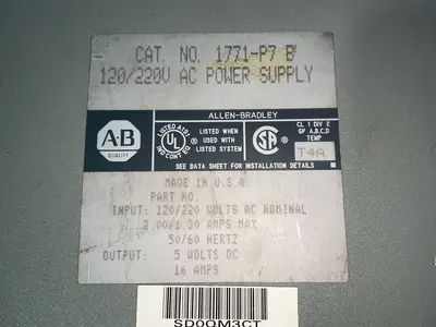 Used ALLENBRADLEY 1771P7 B PLC Power Supplies Ohio US | HGR 24 #1507619
