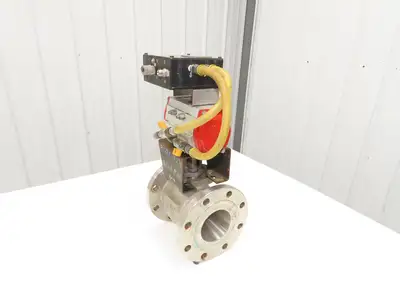 FlowTek 4-150 4" Stainless Ball Valve & Pneumatic Actuator Assembly DAB092