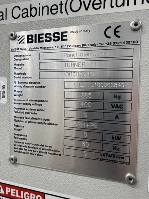 Used 2019 BIESSE TURNER OT Panel Feeders Florida US | MachineryMax #1477304