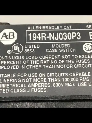 USED ALLEN BRADLEY 194R-NJ030P3 SER B