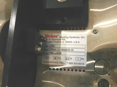 Used Weber 5200v2 L.H Pressure Sensitive Labelers Michigan US | Maverick Industrial Sales #1401606