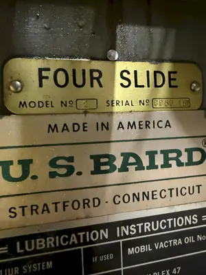 US BAIRD MODEL #2 WIRE FORMING FOURSLIDE MACHINE: YOBRO #24432
