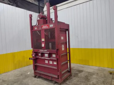 30" x 60" PTR PHILADEPHIA TRAMRAIL MODEL #2300HD VERTICAL HYRAULIC CARDBOARD BALER COMPACTOR: STOCK #23413
