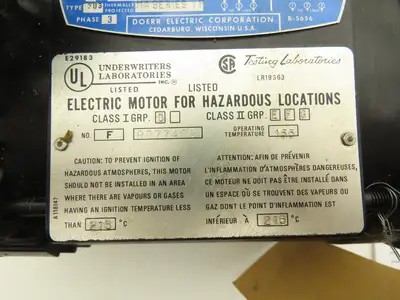 Used DOERR _UNKNOWN_ Motors (misc) Indiana US | Arrow Industrial #555441