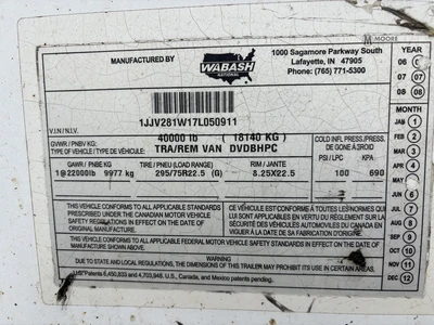 Used 2007 WABASH _UNKNOWN_ Box Trailers Utah US | Moore Equipment #1517324