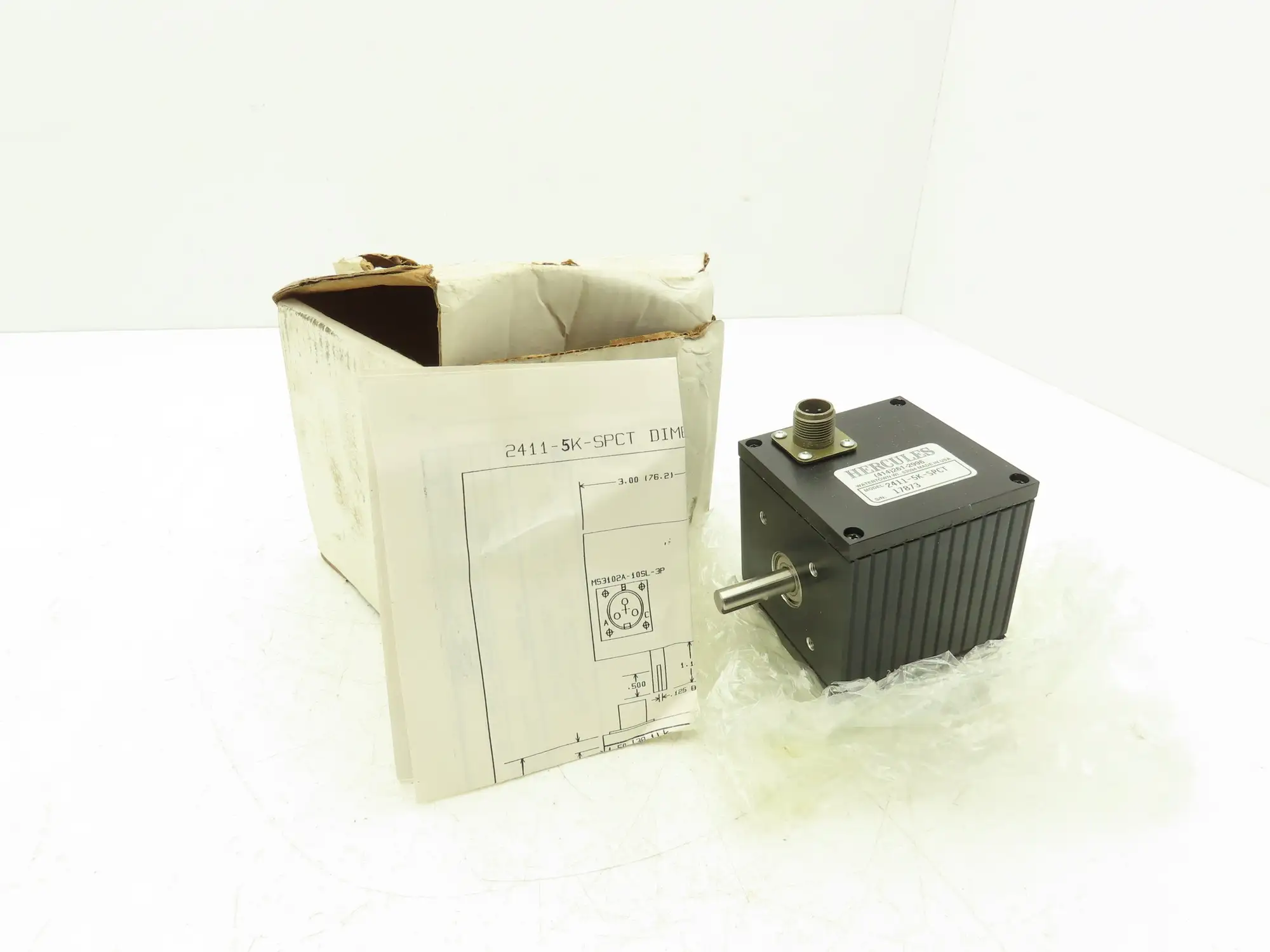 Hercules 2411-5K-SPCT Rotary Encoder 3/8" Shaft