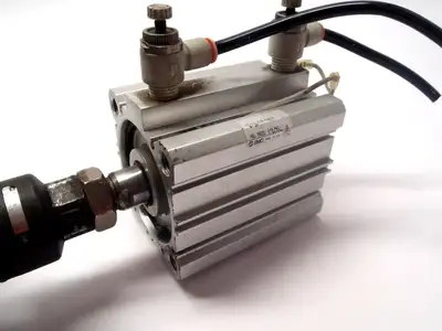 Used SMC COMPACT CYLINDER, PNEUMATIC CYLINDER W/ FLOATING JOINT Pneumatic Cylinders | Maverick Industrial Sales #1109618