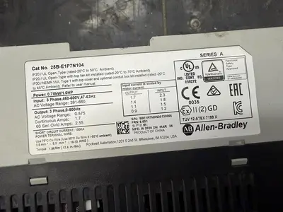 Used ALLEN-BRADLEY 25B-E1P7N104 Variable Speed Drives Quebec CA | Carter-Wilson Equipment Services #1486540