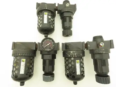 Master Pneumatic R100-4 FD100-4 Regulator Filter Assembly 125 psi 1/2" Lot of 3