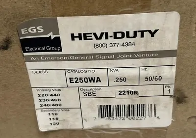 New | in-Stock EMERSON E250WA Miscellaneous Equipment (Electrical & Power) Ohio US | Surplus Asset Holdings #1237322