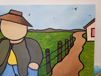 New | in-Stock FalconRestaurantSupply New Walmiru Original Faceless Painting on Canvas - Farmers 36" x 60" Restaurant Equipment (Miscellaneous) Illinois US | Falcon Restaurant Supply #1376717