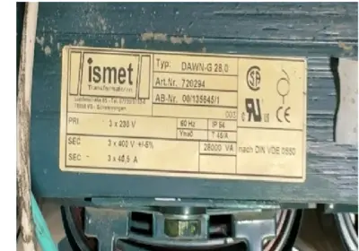 28 KVA 230V to 400V Auto Transformer