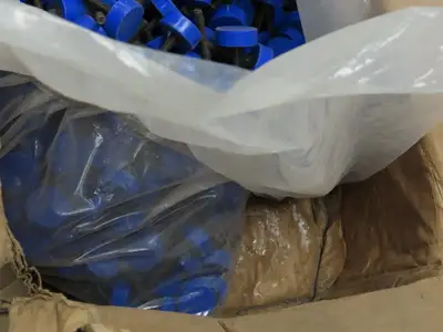 1-1/8" Blue Plastic Leveling Feet 1/4-20 Threaded Stud  Lot of 480
