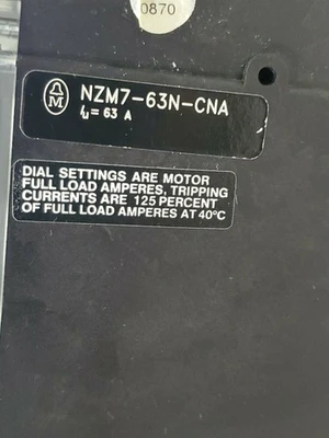 USED Moeller NZM7-63N-CNA