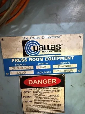 DALLAS 20,000LB X 36 X .135 SERVO FEED LINE Servo Feeders | Timco, Inc. (7)