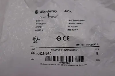 NEW ALLEN BRADLEY 440K-C21080 SERIES B SWITCH STOCK H1215A