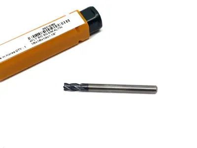 New | in-Stock Hertel Square End Mill: 1/8" Dia, 1/4" LOC 30 deg Helix, 1/8" Shank Dia End Mills Michigan US | Maverick Industrial Sales #1391724
