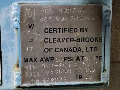 USED CLEAVER BROOKS SM100-100