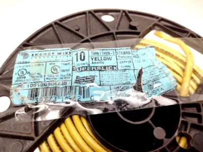 106100906440 | Encore Wire  SuperSlick 10AWG Yellow THHN/THWN-2 200 FT - New – Open box