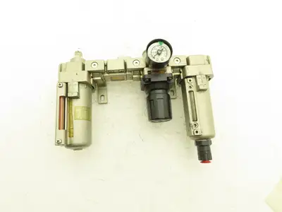 SMC AR3000-03-R Pneumatic Air Filter Regulator Check Valve Lubricator Assembly