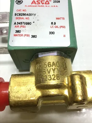 ASCO SC8256A001V Subminiature Solenoid Valve | Series 8256 | Industrial Control Valve