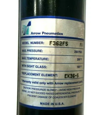 NEW ARROW PNEUMATICS 9001 PNEUMATIC DRAIN FILTER F362F5