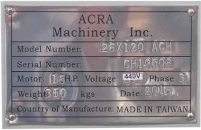 NEW ACRA 26120ACH