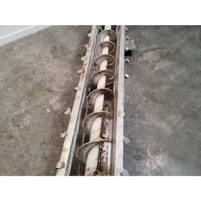 Used 9" dia. X 8' long Industrial Stainless Steel Screw Feeder Auger Conveyor