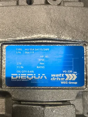 Used DIEQUA HU 55A SA115/24PF Motors (misc) South Carolina US | ESS Industrial Equipment Sales #1465102