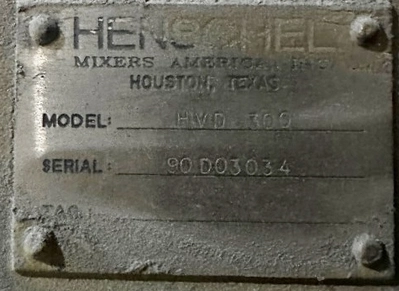 HENSCHEL HVD300 300LITER PLOUGH MIXER