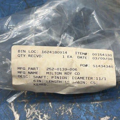 New | in-Stock Milton roy 252-0139/006 Pumps Indiana US | J&J Industrial Supply #1558170