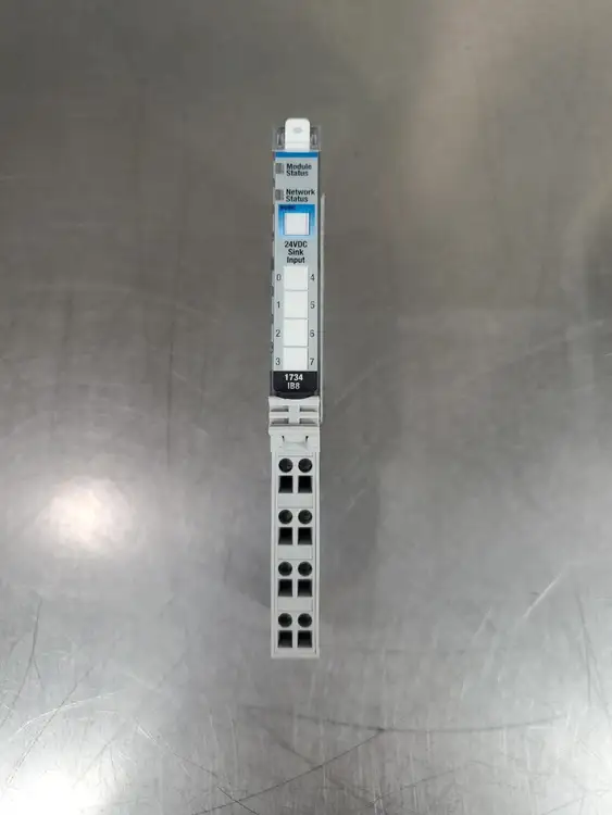 Used Allen-Bradley 1734-IB8 Ser D 24VDC Sink Input Module w/1734-MB Base PLC Input & Output | Palmetto Automation #1150760