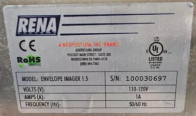 USED NEOPOST ENVELOPE IMAGER 1.5