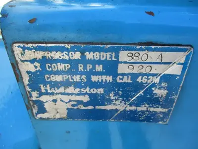 Dresser #880A, Reciprocating Air Compressor, 200 psi @ 650°F, 30 HP