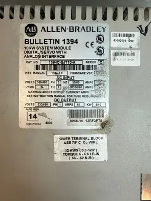 Allen Bradley 1394C-SJT10-A /C Digital Servo Bulletin 1394 (10.3.3)