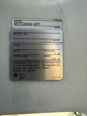 YASKAWA MOTOMAN GP7 6 Axis Robots | K.B. Industries LLC (11)