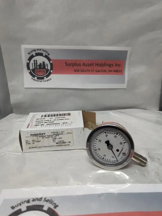 New | in-Stock ASHCROFT 30111289-19 Universal Pressure Meters Ohio US | Surplus Asset Holdings #1239567