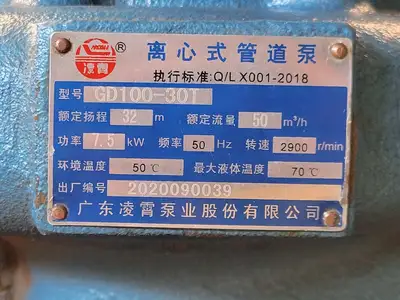 USED LINGXIAO PUMP INDUSTRY CO. LTD GD100-30T