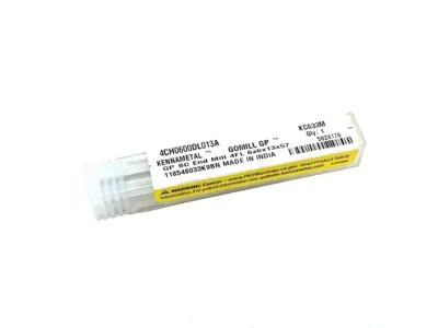 USED KENNAMETAL GOMILL™ GP BEVELED 4-CHANNEL SMOOTH HANDLE 4CH0600DL013A