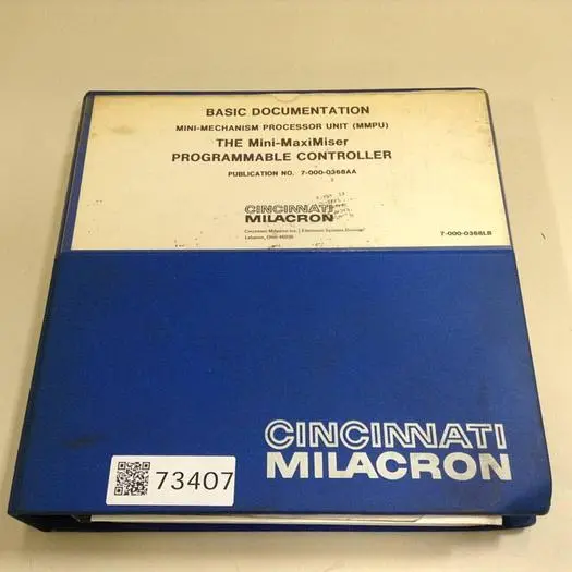Used CINCINNATI MILACRON 7-000-0368MA Manuals Michigan US | Ideal Machinery #567391