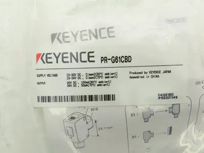 Keyence PR-G61CBD Photoelectric Sensor Retro-reflective M12 10-30VDC