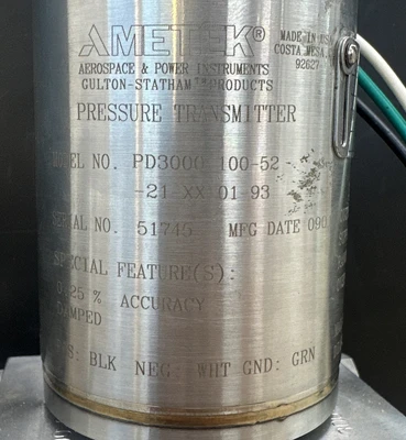 New | in-Stock AMETEK PD3000-100-52-21-XX-01-93 Sensors Indiana US | J&J Industrial Supply #1513209