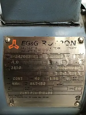 USED EG&G ROTRON DR404AL72M