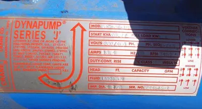 Pump, Centrif., 6 HP, S/st, 2" In/4.5" Out, DynaPump #S743021