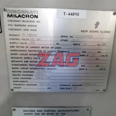 USED 1997 CINCINNATI MILACRON MH300-29