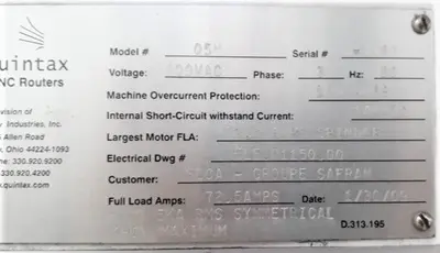 2009 QUINTAX Q5H 10' x 12' 5-Axis CNC Router Millers, Gantry, CNC | Machnet (10)