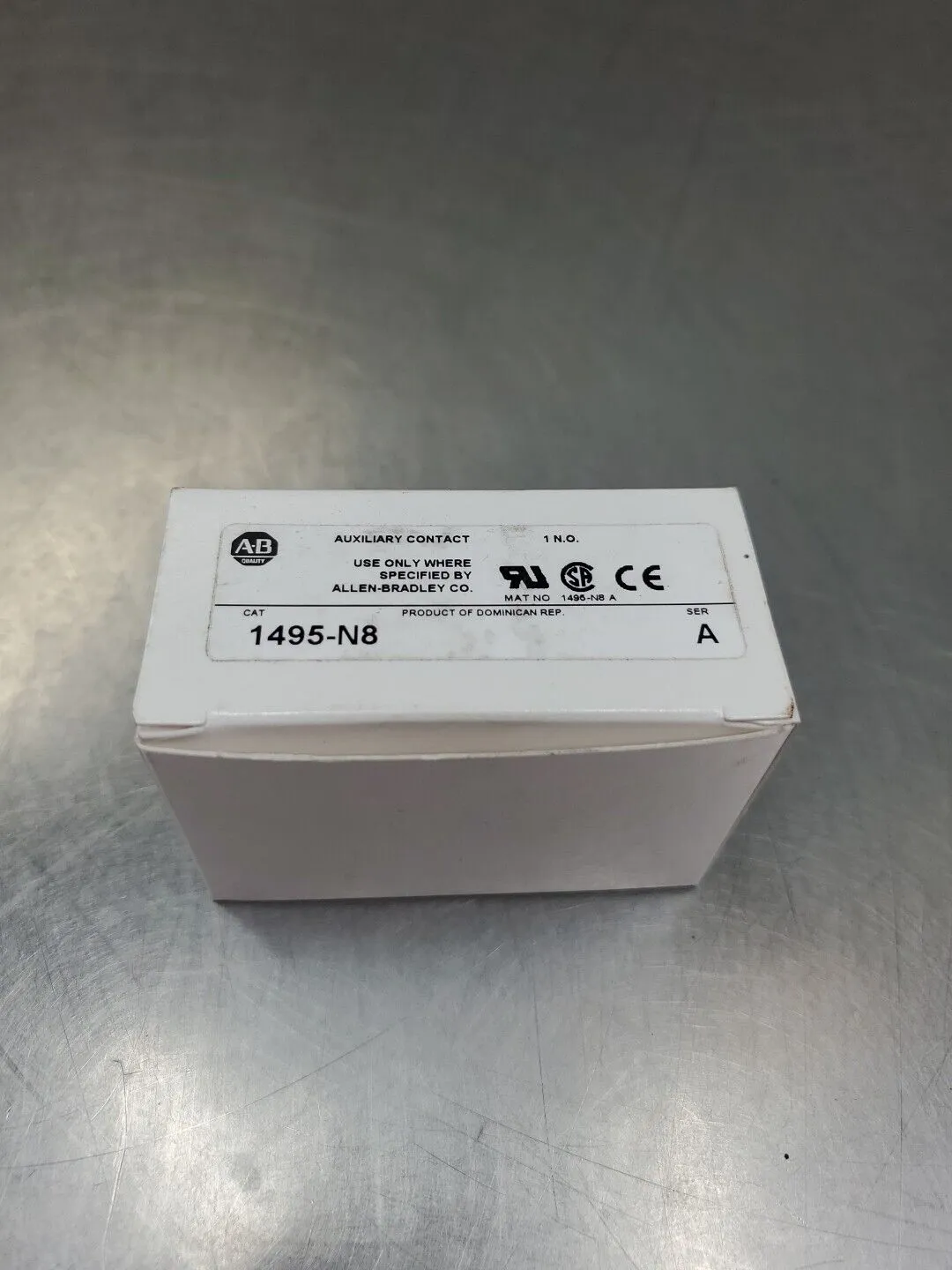 ALLEN BRADLEY 1495-N8 Auxiliary Contact, Ser A 600V. 4D-41