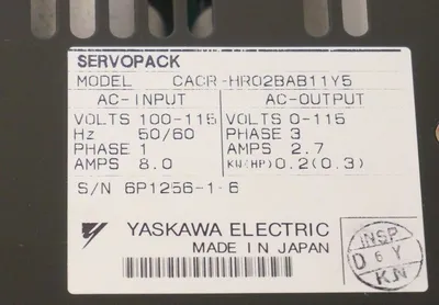 NEW YASKAWA ELECTRIC CACR-HR02BAB11Y5 SERVO AMPLIFIER CACRHR02BAB11Y5