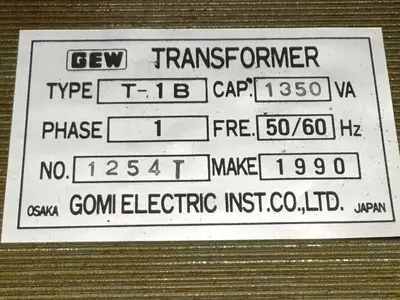 USED GOMI ELECTRIC T-1B 1350VA